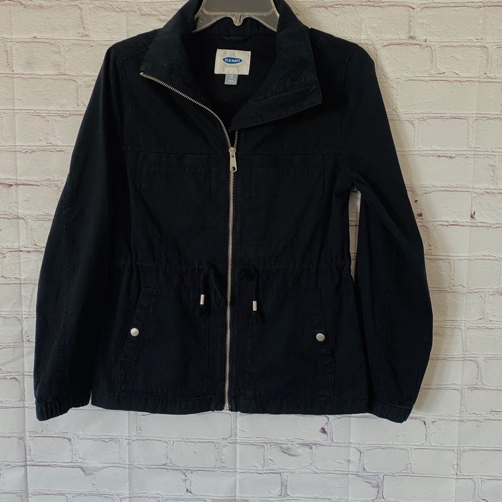 OLD NAVY FIELD WASH BLACK JACKET PREOWNED SIZE EXTRA SMALL